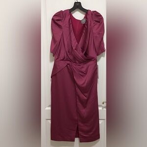Rose colored Theia midi  cocktail dress